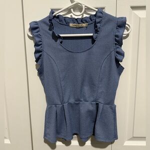 Liberty Love Flutter Sleeve Peplum Top